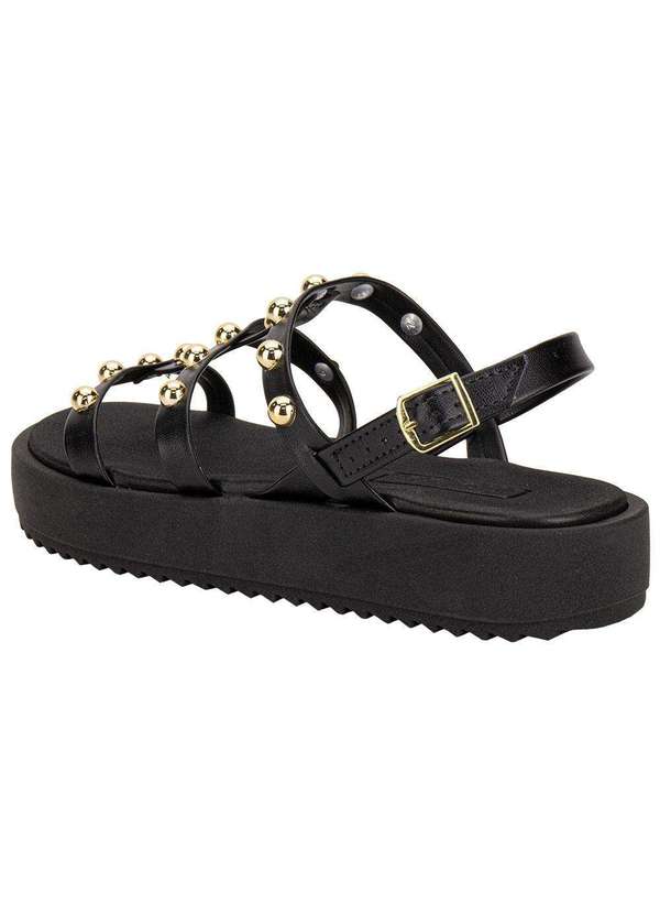 Moleca - Sandália Feminina Flat Moleca 5489119 - Preto 3