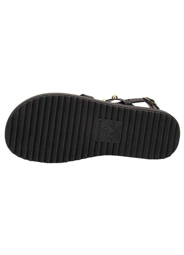 Moleca - Sandália Feminina Flat Moleca 5489119 - Preto 4