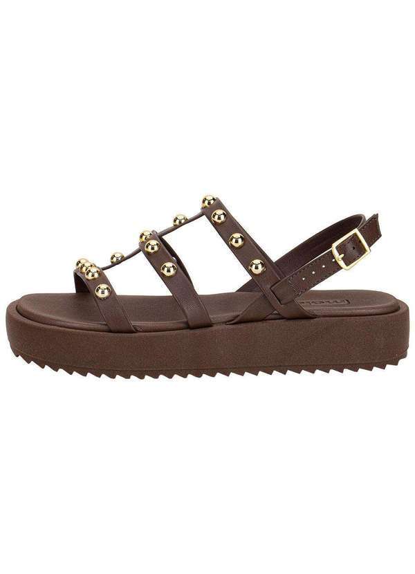 Moleca - Sandália Feminina Flat Moleca 5489119 - Chocolate 2
