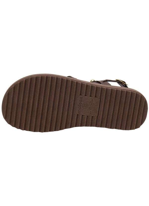 Moleca - Sandália Feminina Flat Moleca 5489119 - Chocolate 4