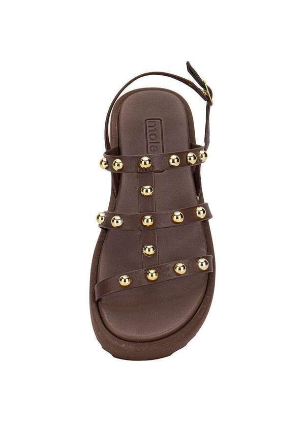 Moleca - Sandália Feminina Flat Moleca 5489119 - Chocolate 5