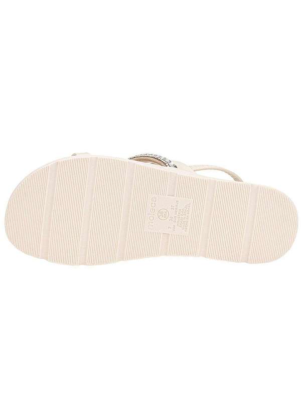 Moleca - Sandália Feminina Flat Moleca 5490104 Branco/Off 4