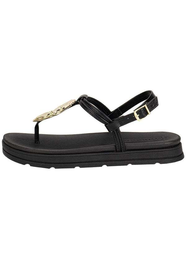 Moleca - Sandália Feminina Flat Moleca 5490122 Preto 2