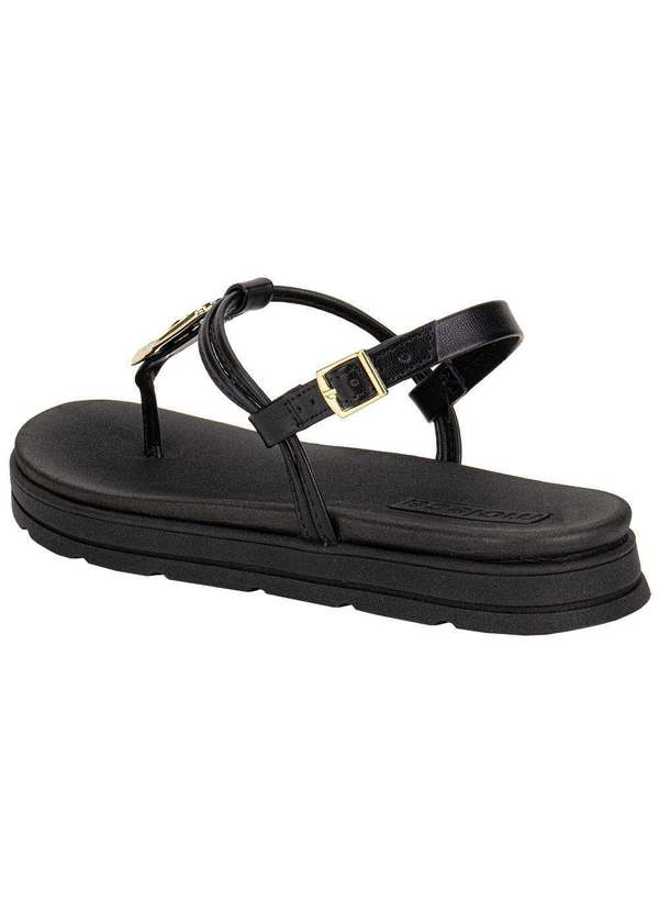 Moleca - Sandália Feminina Flat Moleca 5490122 Preto 3
