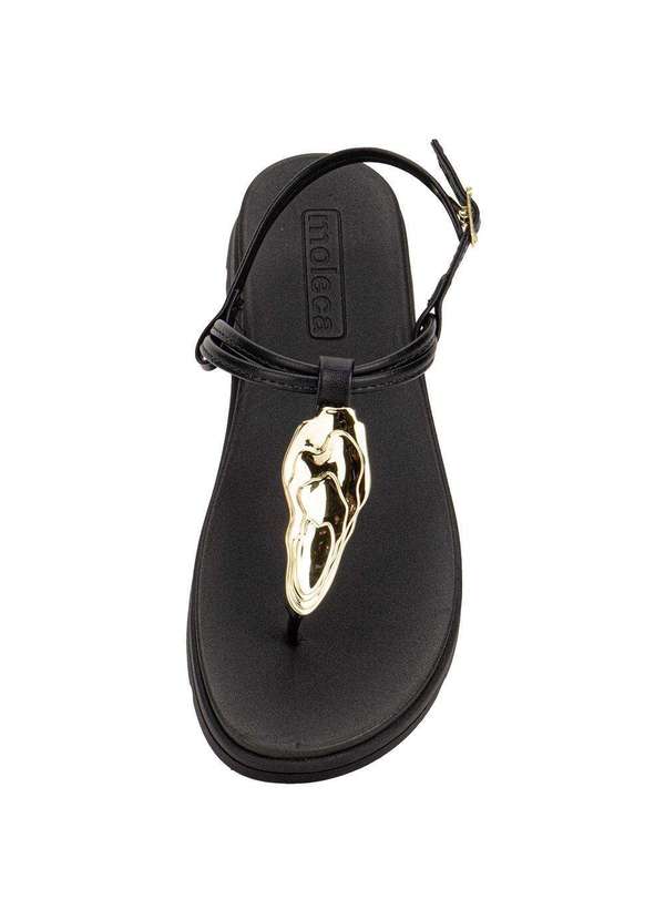 Moleca - Sandália Feminina Flat Moleca 5490122 Preto 5