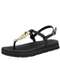 Moleca - Sandália Feminina Flat Moleca 5490122 Salmão - variação: Preto