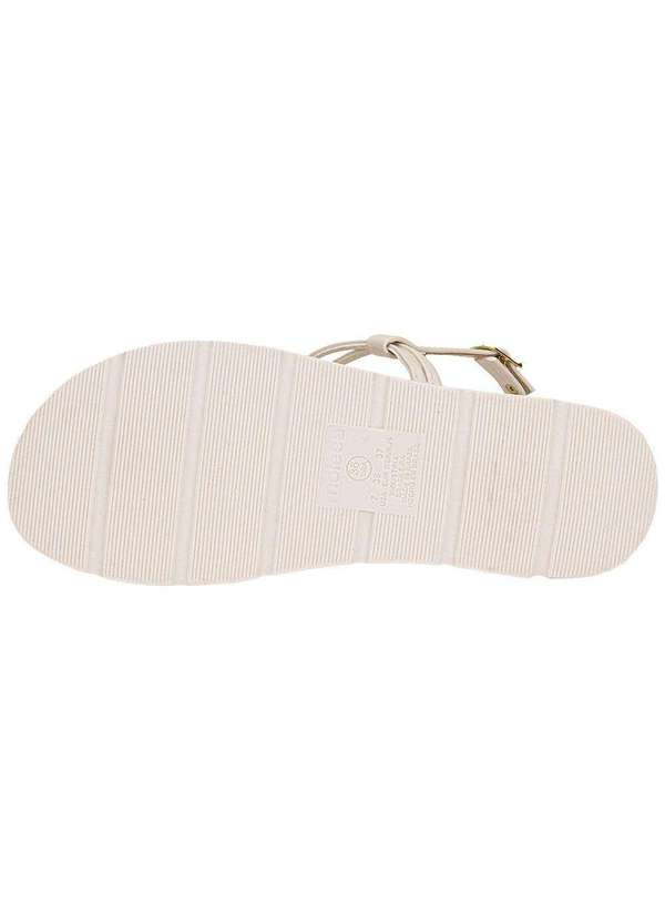 Moleca - Sandália Feminina Flat Moleca 5490122 Branco/Off 4