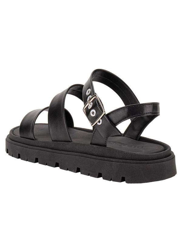 Moleca - Sandália Feminina Flat Moleca 5504101 - Preto 3