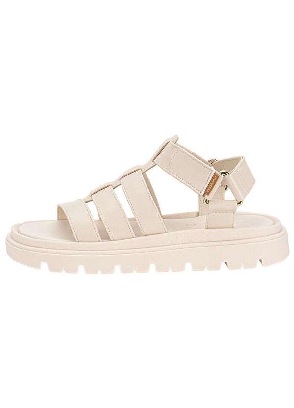 Moleca - Sandália Feminina Flat Moleca 5504109 - Marfim 2