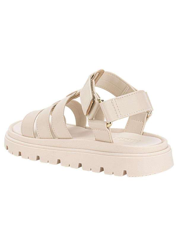 Moleca - Sandália Feminina Flat Moleca 5504109 - Marfim 3