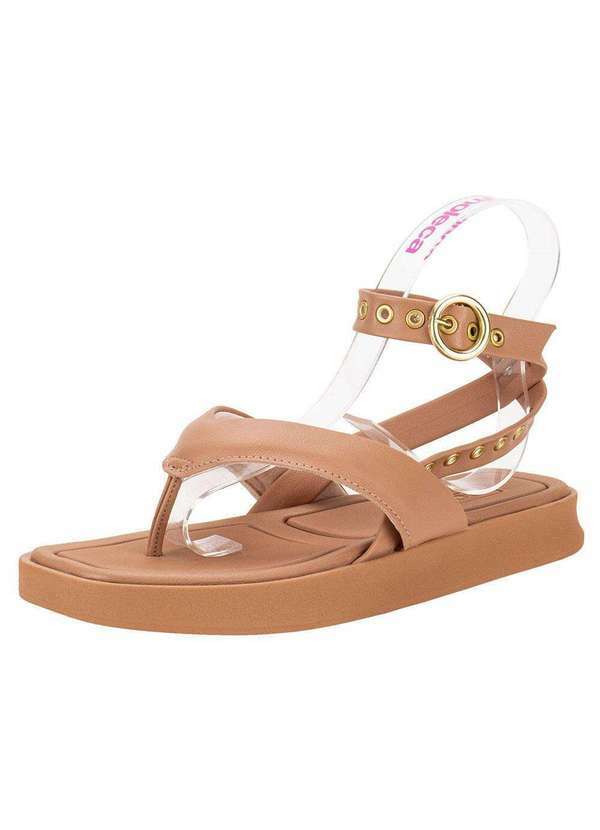 Moleca - Sandália Feminina Flat Moleca 5506102 - Salmão