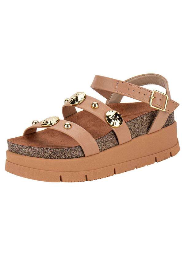 Moleca - Sandália Feminina Flat Moleca 5513104 - Salmão 1