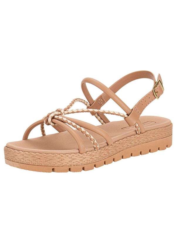 Moleca - Sandália Feminina Flat Moleca 5539103 - Salmão