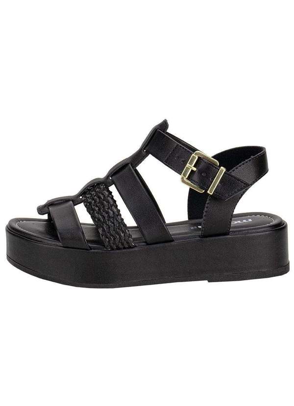 Moleca - Sandália Feminina Flat Moleca 5553102 Preto 2
