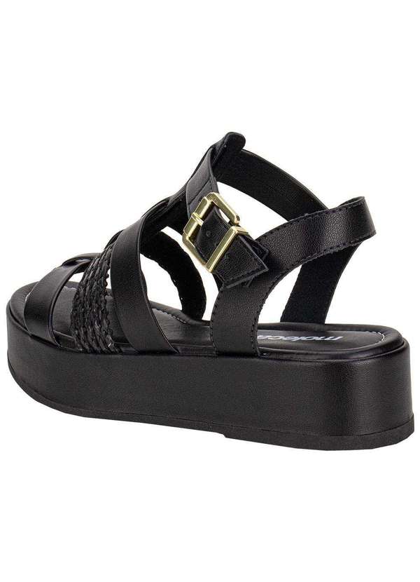 Moleca - Sandália Feminina Flat Moleca 5553102 Preto 3