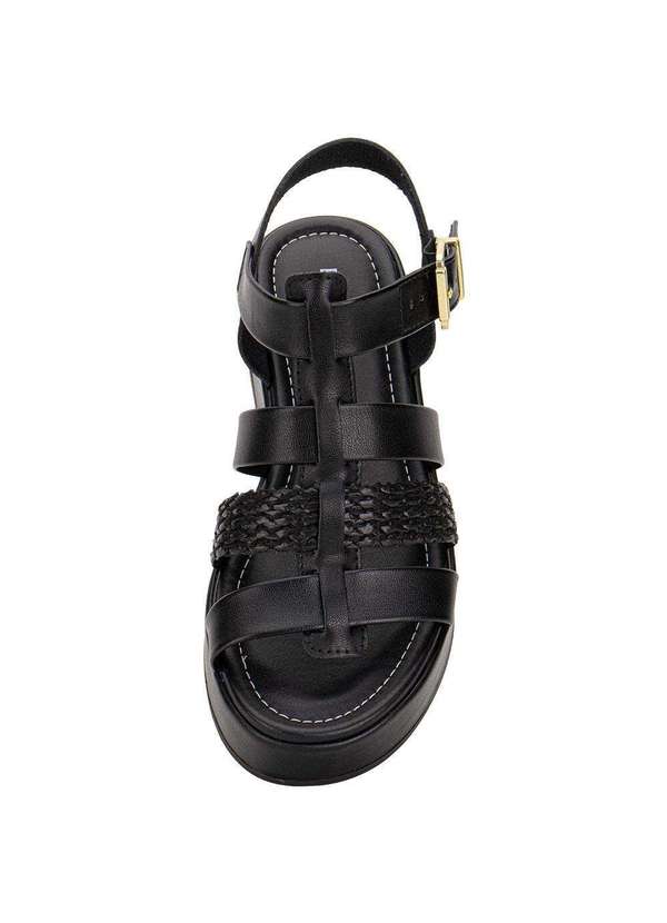 Moleca - Sandália Feminina Flat Moleca 5553102 Preto 5