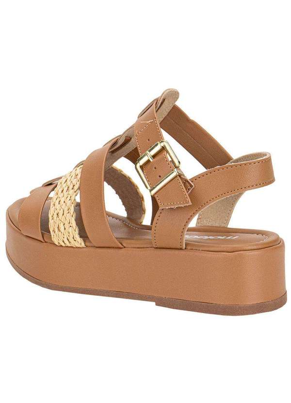 Moleca - Sandália Feminina Flat Moleca 5553102 Camel 3