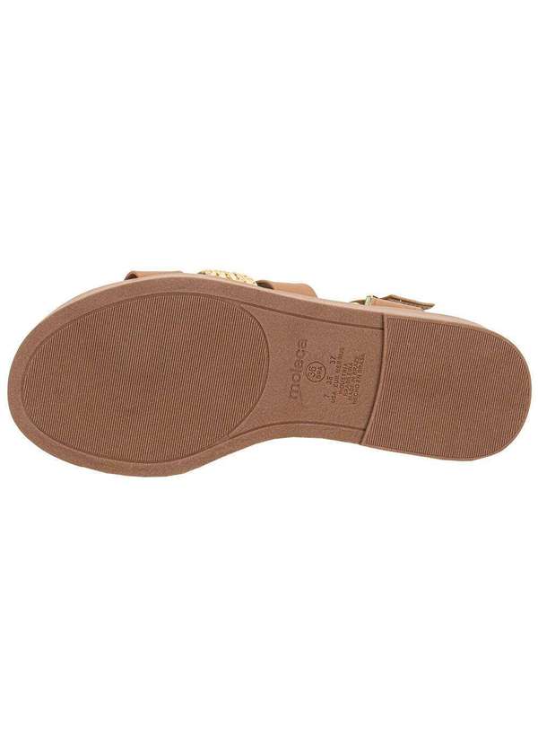 Moleca - Sandália Feminina Flat Moleca 5553102 Camel 4