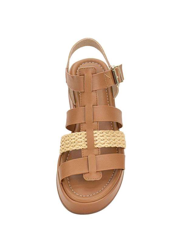 Moleca - Sandália Feminina Flat Moleca 5553102 Camel 5