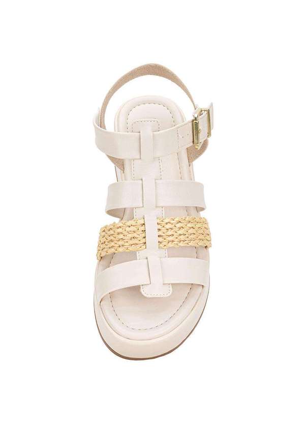 Moleca - Sandália Feminina Flat Moleca 5553102 Branco/Off 5