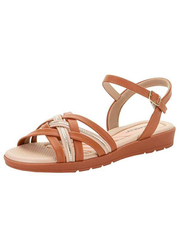 Piccadilly - Sandália Feminina Flat Piccadilly - 410026 - Caramelo