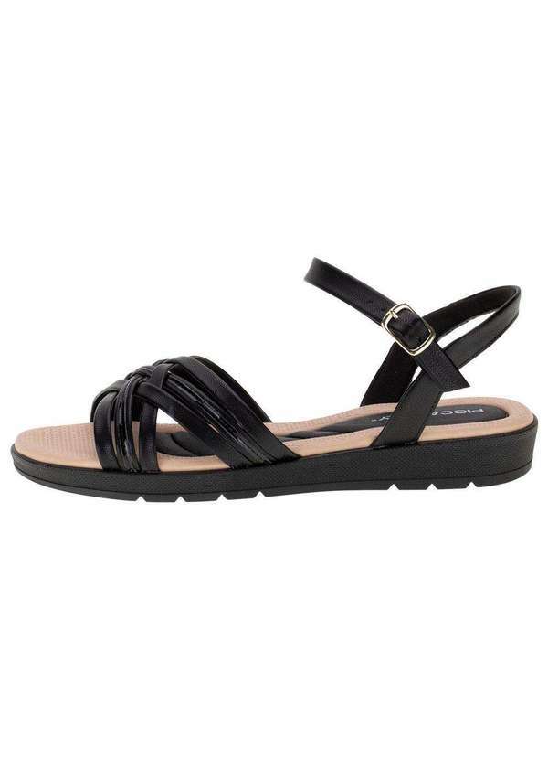Piccadilly - Sandália Feminina Flat Piccadilly - 410026 - Preto 01 2