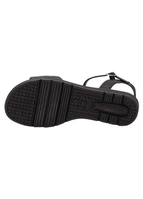 Piccadilly - Sandália Feminina Flat Piccadilly 410036 - Preto 4