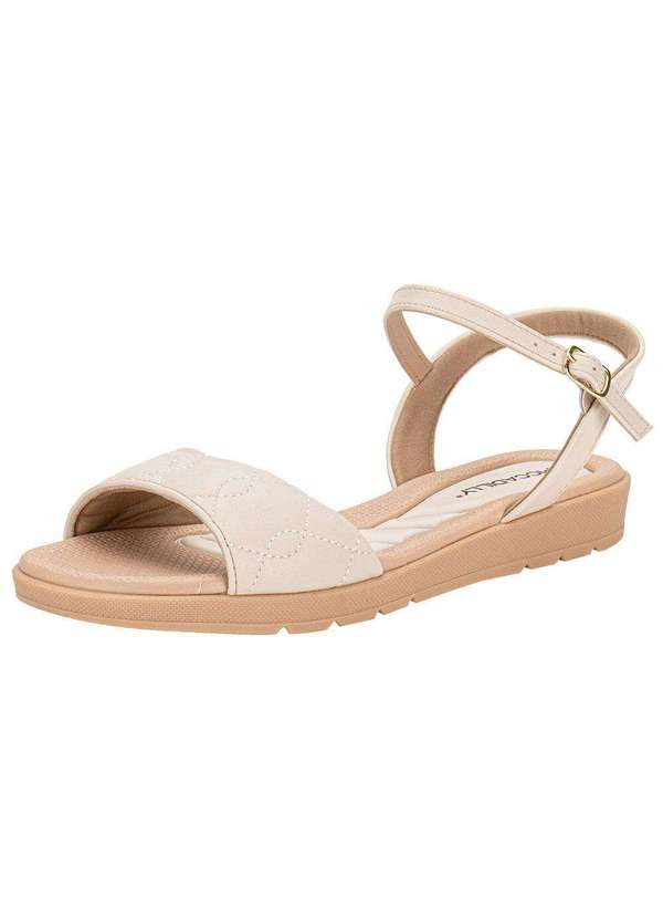 Piccadilly - Sandália Feminina Flat Piccadilly 410036 - Marfim