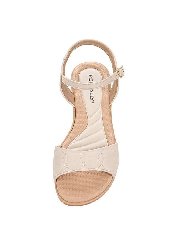 Piccadilly - Sandália Feminina Flat Piccadilly 410036 - Marfim 4