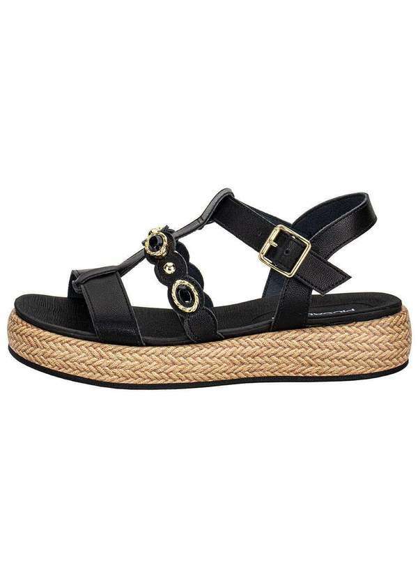 Piccadilly - Sandália Feminina Flat Piccadilly 459019 - Preto 2