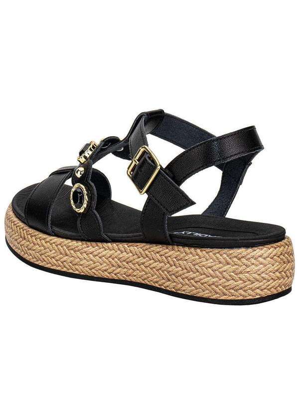 Piccadilly - Sandália Feminina Flat Piccadilly 459019 - Preto 3