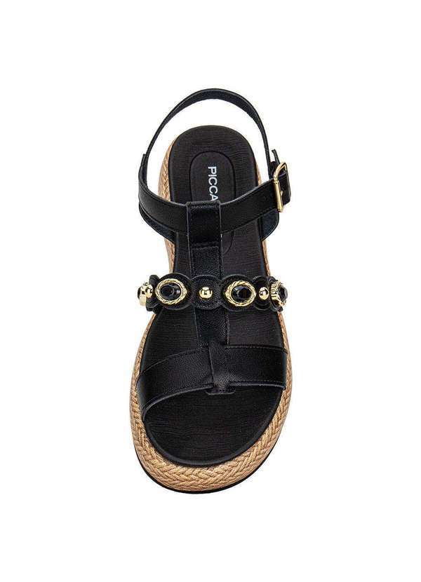 Piccadilly - Sandália Feminina Flat Piccadilly 459019 - Preto 5