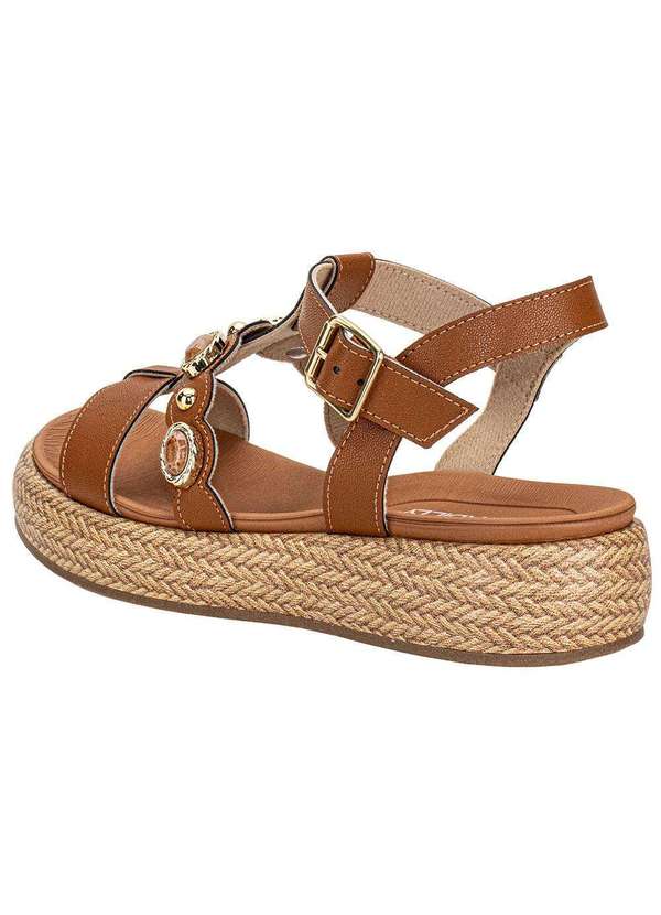 Piccadilly - Sandália Feminina Flat Piccadilly 459019 - Caramelo 3