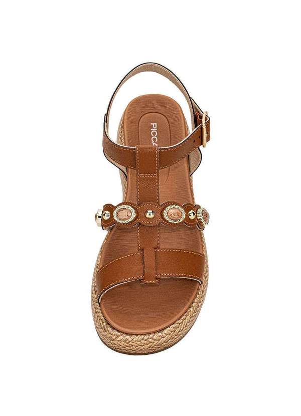 Piccadilly - Sandália Feminina Flat Piccadilly 459019 - Caramelo 5