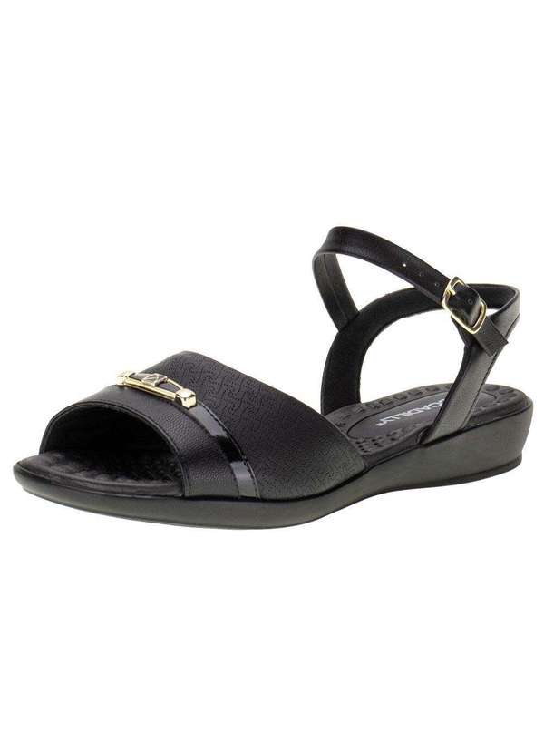 Piccadilly - Sandália Feminina Flat Piccadilly - 5003517 - Preto