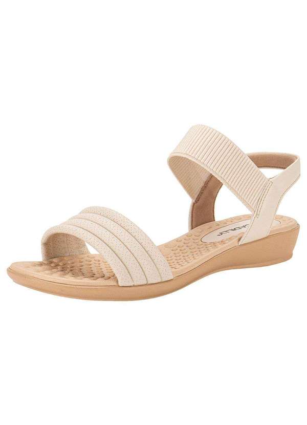 Piccadilly Sandália Feminina Flat Piccadilly 500378 Marfim