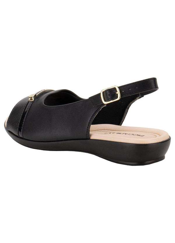 Piccadilly - Sandália Feminina Flat Piccadilly 500380 - Preto 3