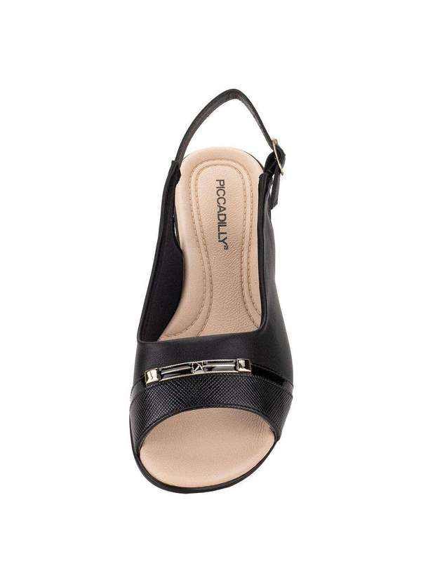 Piccadilly - Sandália Feminina Flat Piccadilly 500380 - Preto 5