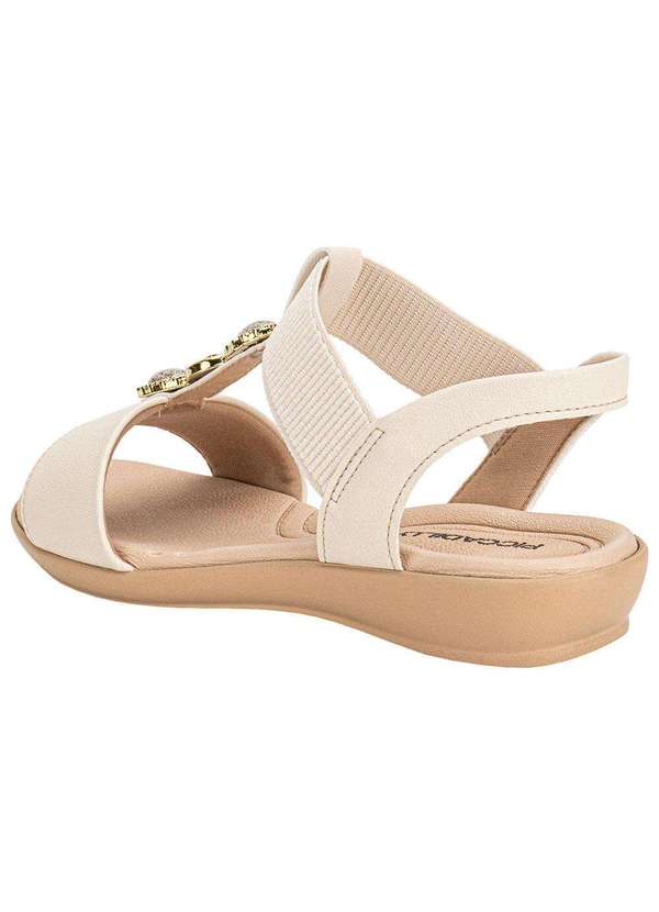 Piccadilly - Sandália Feminina Flat Piccadilly 500399 - Marfim 3