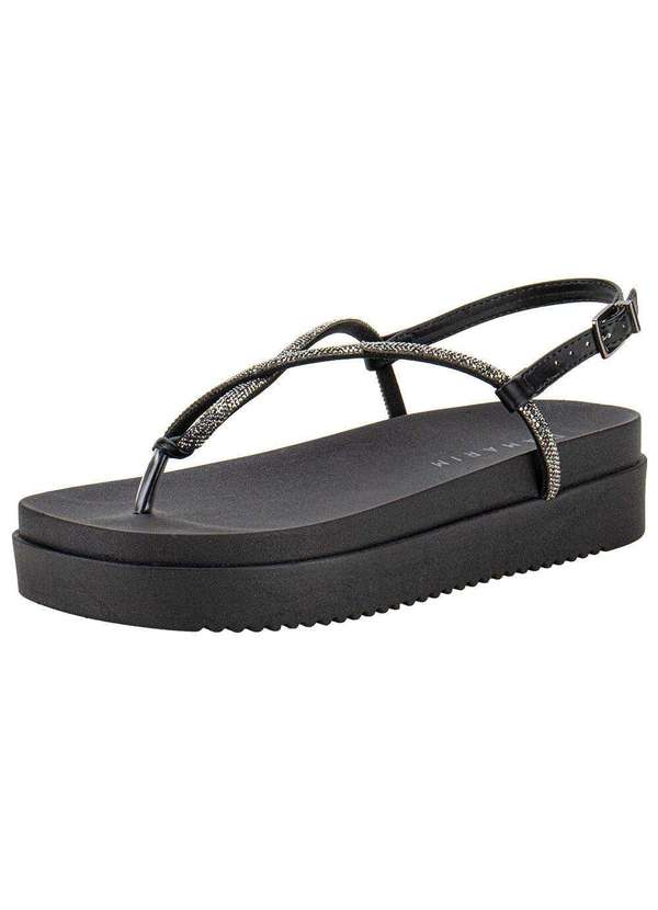 Ramarim - Sandália Feminina Flat Ramarim 2442104 - Preto