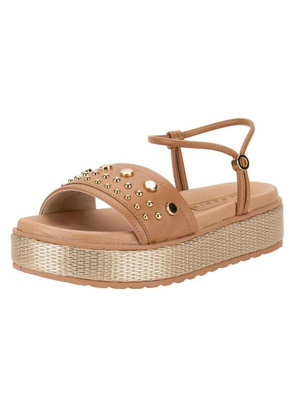Ramarim - Sandália Feminina Flat Ramarim 2443209 - Camel