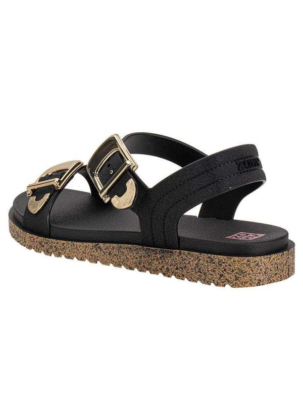 Zaxy - Sandália Feminina Flat Rich Zaxy 19200 - Preto 3