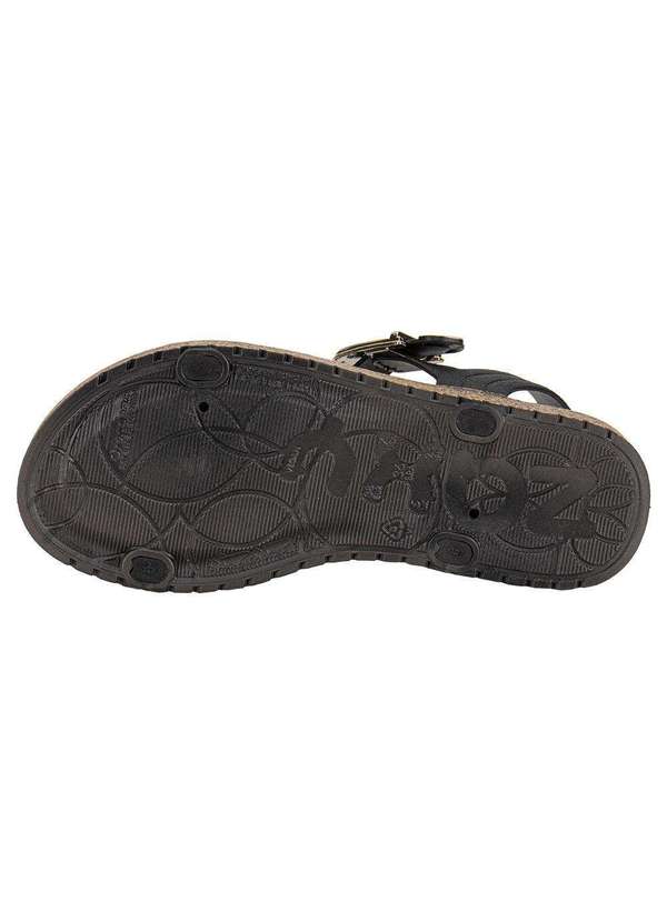 Zaxy - Sandália Feminina Flat Rich Zaxy 19200 - Preto 4