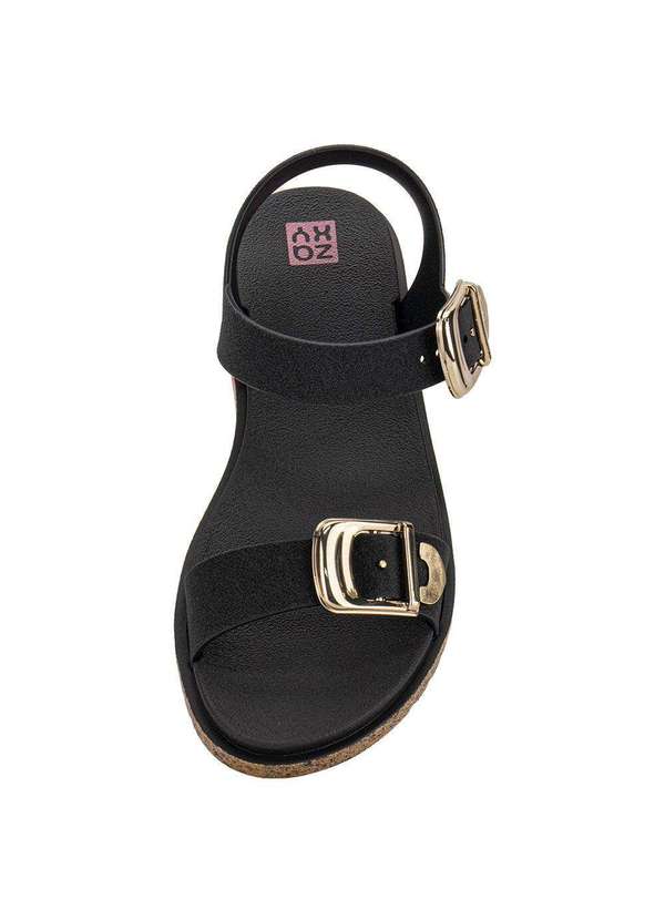 Zaxy - Sandália Feminina Flat Rich Zaxy 19200 - Preto 5