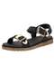 Zaxy - Sandália Feminina Flat Rich Zaxy 19200 - Oliva - variação: - Preto