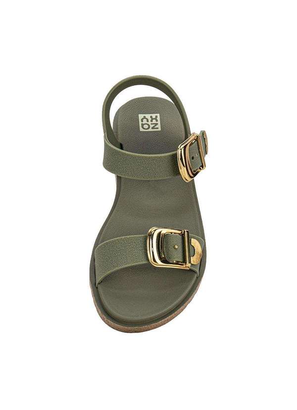Zaxy - Sandália Feminina Flat Rich Zaxy 19200 - Oliva 5