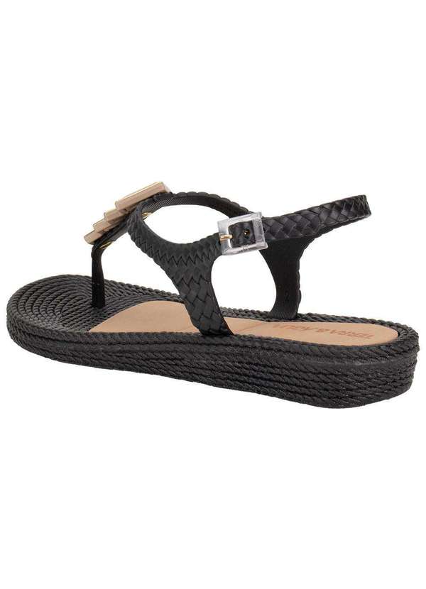 Terra & Agua - Sandália Feminina Flat Terra & Água 211405 Preto 2