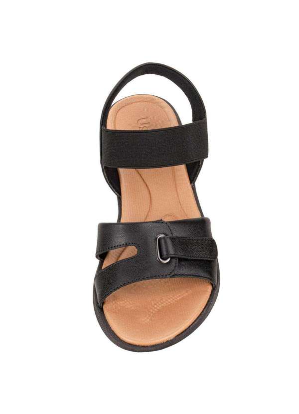 Usaflex - Sandália Feminina Flat Usaflex Al1402 - Preto 5