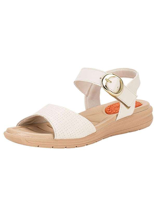 Usaflex - Sandália Feminina Flat Usaflex Am15004 - Marfim