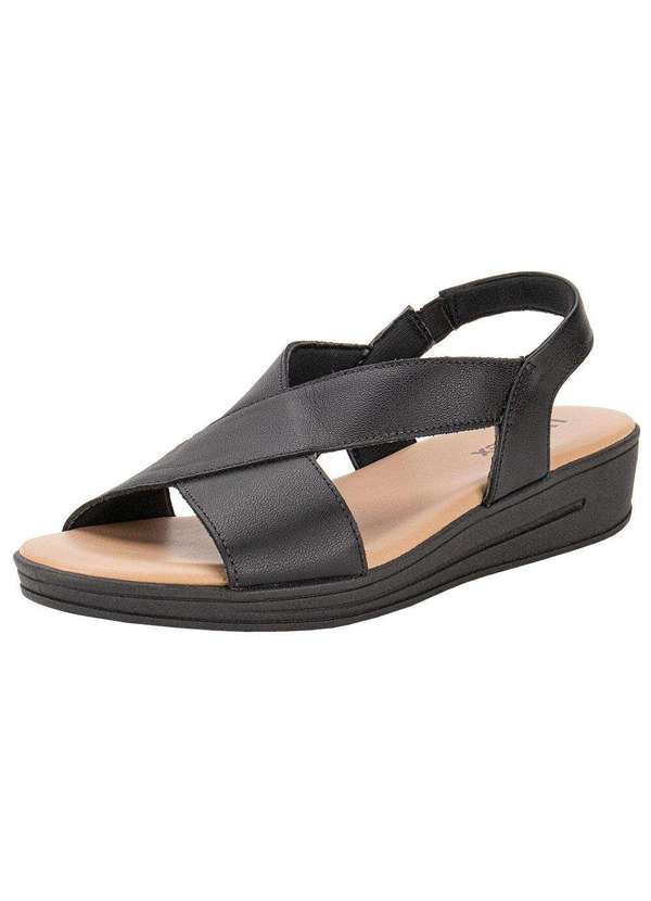 Usaflex - Sandália Feminina Flat Usaflex Mm0703 - Preto